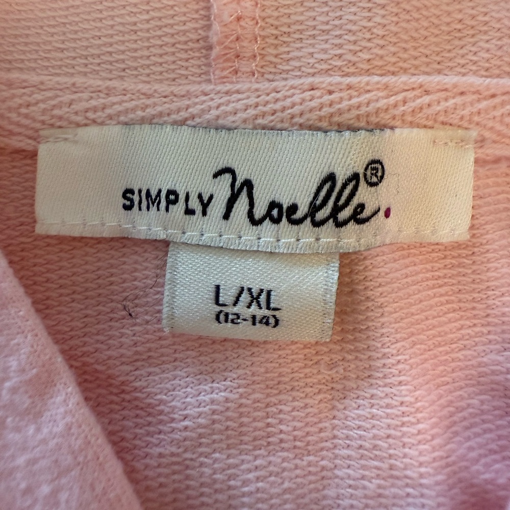 Simply Noelle Light Pink Hooded Zip Jacket L/XL - Picture 2 of 6